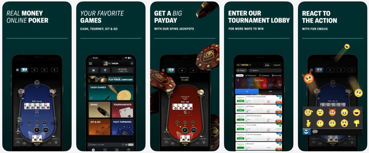 Real money poker mobile poker BetMGM